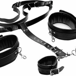 Romance Boutique Secrets Strict Thigh Sling With Wrist Cuffs