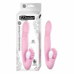 Romance Boutique Secrets Rabbit Vibrators Devine Vibes Orgasm Wheel & Stroker Pink