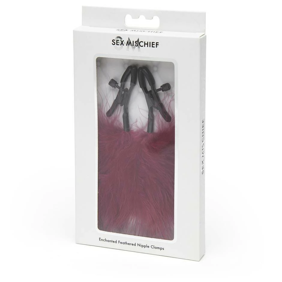 Romance Boutique Secrets Sex & Mischief Feathered Nipple Clamps