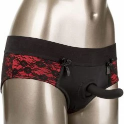 Romance Boutique Secrets SCANDAL Crotchless Pegging Panty Set Kink Collection