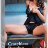 Romance Boutique Secrets SCANDAL Crotchless Pegging Panty Set Kink Collection