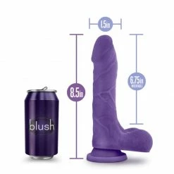 BLUSH Au Natural - Bold - Thrill - 8.5 Inch Dildo - Purple Bedroom Toys
