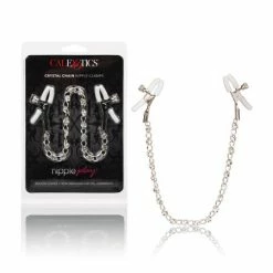 Romance Boutique Secrets Calexotics Crystal Chain Nipple Clamps