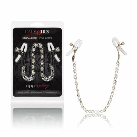 Romance Boutique Secrets Calexotics Crystal Chain Nipple Clamps