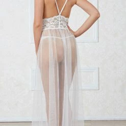 Romance Boutique Secrets BLESS THIS MESH LINGERIE GOWN SET