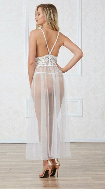 Romance Boutique Secrets BLESS THIS MESH LINGERIE GOWN SET