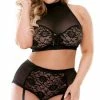 Romance Boutique Secrets PLUS SIZE KATIA HIGH WAISTED BRA SET