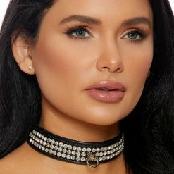 Romance Boutique Secrets RHINESTONE RING CHOKER Role Play Lingerie