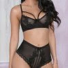 Romance Boutique Secrets LACE AND MESH HIGH WAISTED PANTY