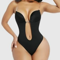 Romance Boutique Secrets Plunge Bra Thong Body Suit Body Shapers