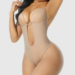 Romance Boutique Secrets Plunge Bra Thong Body Suit Body Shapers