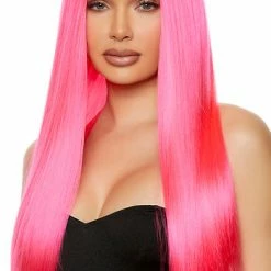Romance Boutique Secrets Pink Straight Wig Costumes
