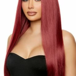 Romance Boutique Secrets Burgundy Straight Wig Costumes