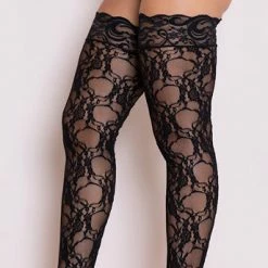 Romance Boutique Secrets Stay Up Floral Lace Thigh Highs