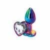 Romance Boutique Secrets Bedroom Toys Rear Assets Multicolor Heart Shaped Anal Plug