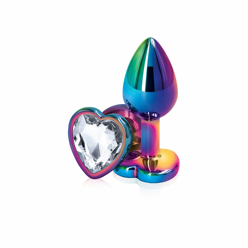 Romance Boutique Secrets Bedroom Toys Rear Assets Multicolor Heart Shaped Anal Plug