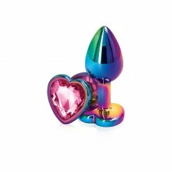 Romance Boutique Secrets Bedroom Toys Rear Assets Multicolor Heart Shaped Anal Plug