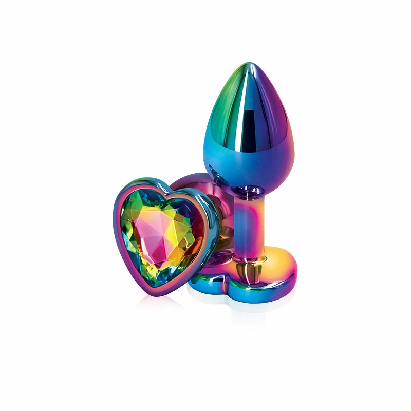 Romance Boutique Secrets Bedroom Toys Rear Assets Multicolor Heart Shaped Anal Plug