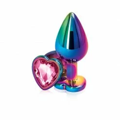 Romance Boutique Secrets Bedroom Toys Rear Assets Multicolor Heart Shaped Anal Plug