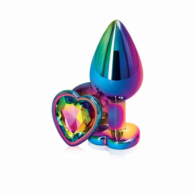 Romance Boutique Secrets Bedroom Toys Rear Assets Multicolor Heart Shaped Anal Plug