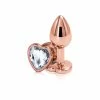 Romance Boutique Secrets Rear Assets Rose Gold Heart Shaped Anal Plug