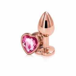 Romance Boutique Secrets Rear Assets Rose Gold Heart Shaped Anal Plug