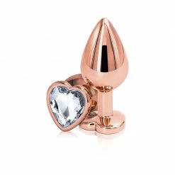 Romance Boutique Secrets Rear Assets Rose Gold Heart Shaped Anal Plug