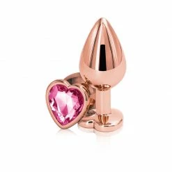 Romance Boutique Secrets Rear Assets Rose Gold Heart Shaped Anal Plug