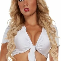 Romance Boutique Secrets Costume Accessories SKIP A GRADE TIED CROP TOP