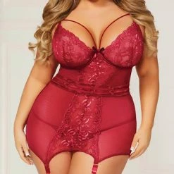 Romance Boutique Secrets PLUS SIZE IN VOGUE CHEMISE SET Lingerie