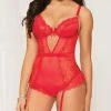 Romance Boutique Secrets Lingerie CRIMSON CRUSH TEDDY