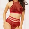 Romance Boutique Secrets Lingerie BURGUNDY BABE BRA SET