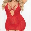 Romance Boutique Secrets PLUS SIZE SENSUAL TEASE CHEMISE SET Lingerie