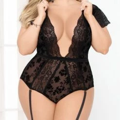 Romance Boutique Secrets Plus Size Get Low Tempting Teddy