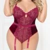 Romance Boutique Secrets PLUS SIZE ROMANTIC LACE TEDDY SET