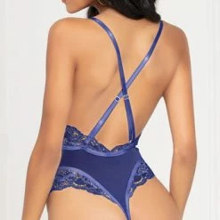 Romance Boutique Secrets Lingerie LACEY LUREX MESH TEDDY