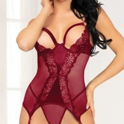 Romance Boutique Secrets BODACIOUS LACE BUSTIER SET Lingerie