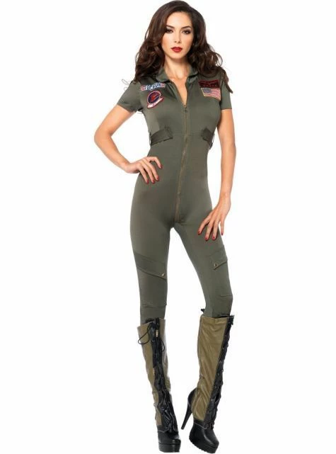 Romance Boutique Secrets Costumes Top Gun Flight Suit Costume