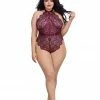Romance Boutique Secrets Lingerie Plus PAGE PERFECT LACE TEDDY