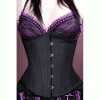 Romance Boutique Secrets Black Satin Underbust Waist Cincher