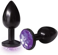 Romance Boutique Secrets Bedroom Toys Icon Brands The Silver Starter Black Jeweled Plug