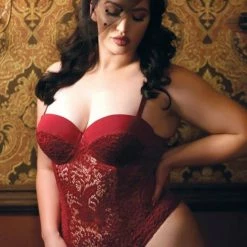 Romance Boutique Secrets Mona Push Up Cup Lace Teddy Lingerie