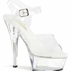 Romance Boutique Secrets CLEAR ALL VEGAN ANKLE STRAP SANDAL