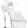 Romance Boutique Secrets 7" CLEAR PLATFORM SANDALS