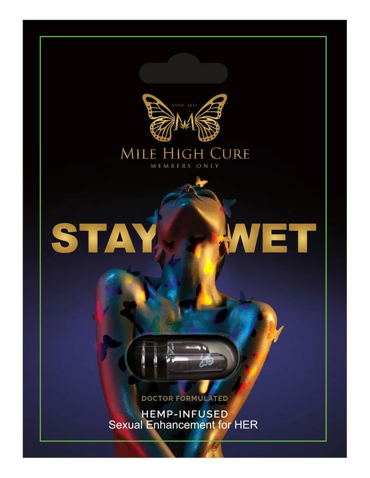 Romance Boutique Secrets Stay Wet Hemp Infused Female Sexual Enhancement Supplement 2CT